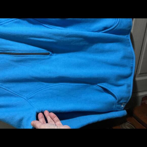 Dumpster Diver Cozy Blue Fleece Pullover Made from Recycled Bottles XL - Picture 6 of 9